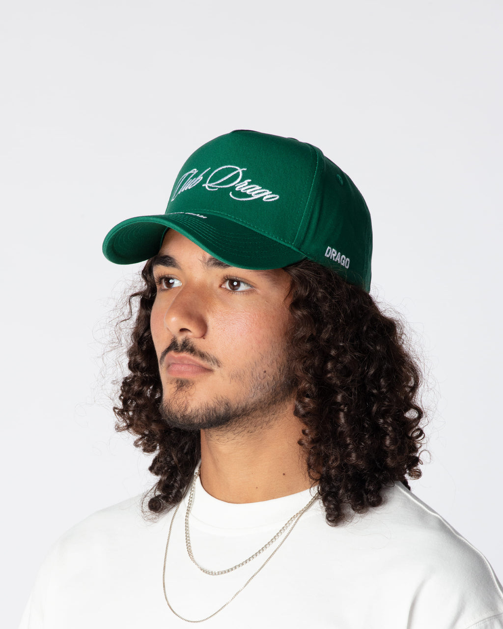 Front diagonal side view of Ahmed in the Racing Team Trucker Cap from 100% cotton