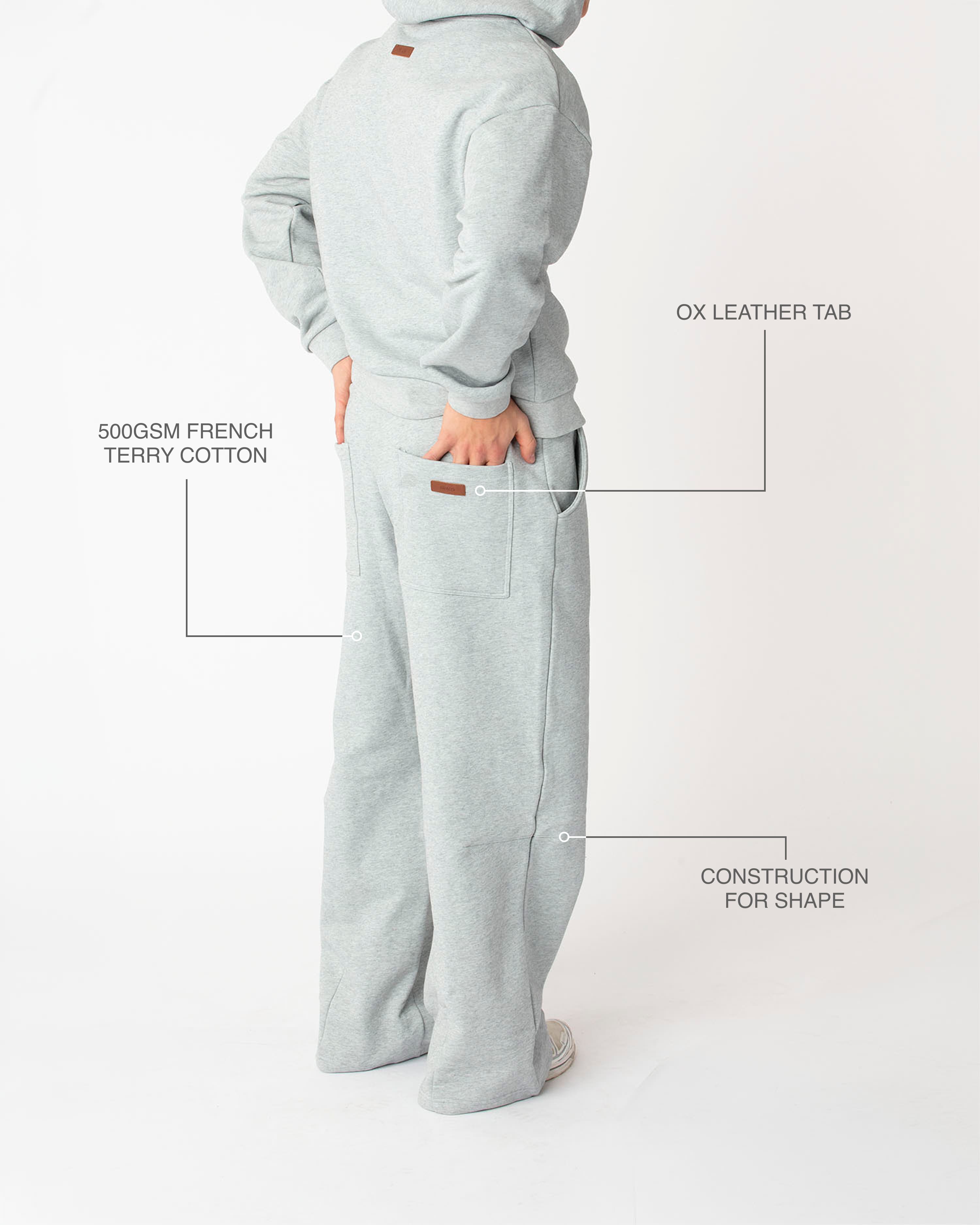 Wide Love Sweatpants Heather Grey – DRAGO