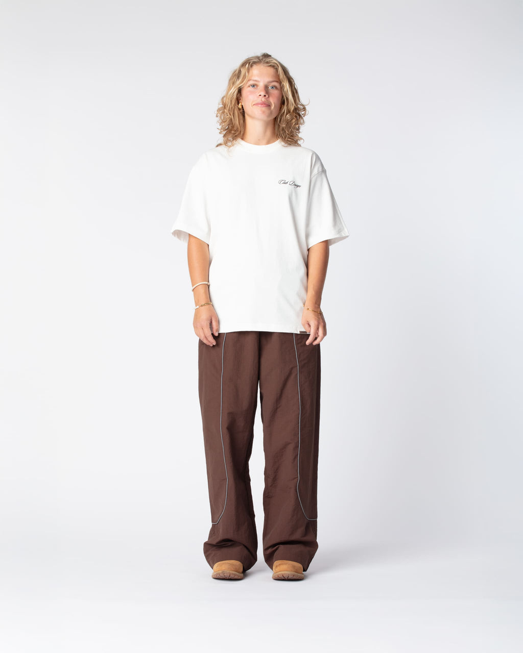 Front view of the 100% cotton Sun T-Shirt with an oversized fit