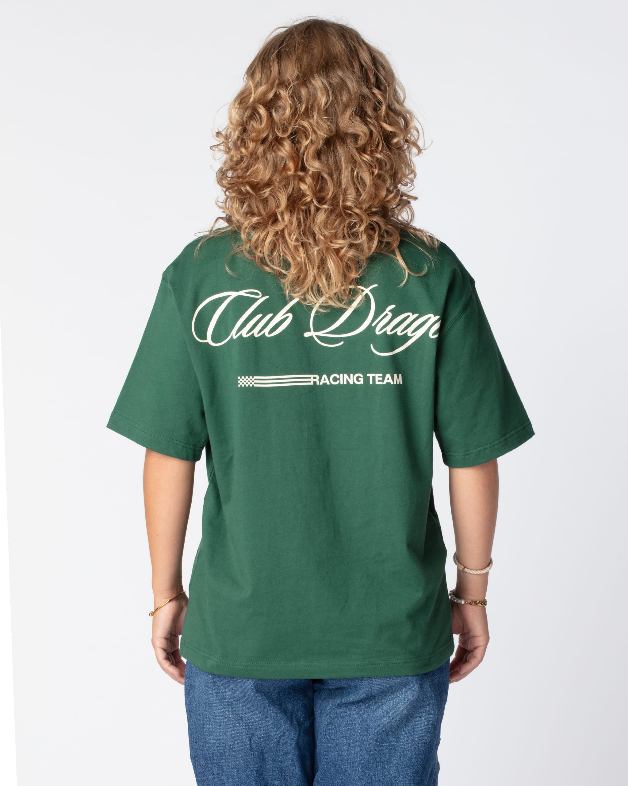 Rear shot highlighting the Racing Team T-Shirts upper back screenprint